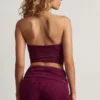 Tarni bandeau-crop-top med metalldetaljer i bärlila