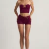 Teagan-shorts med medelhög midja i bärlila