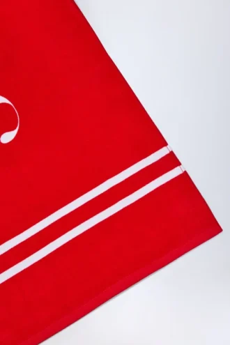 Toalla Logo strandhandduk i eldröd