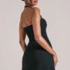 Tula midjehög bodycon-ultraminikjol med slits i svart