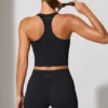 Twist Waist Mini Shorts med fickor i svart