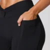 Twist Waist Mini Shorts med fickor i svart