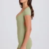 Unitard med öppen rygg i Matcha