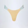 Valencia Cheeky bikinibyxor i gul rutig bomull
