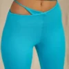 Valerie Petite Cut Out Flare-byxor i aqua