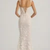 Vasanta Embellished Appliqué Soft-Scoop Corset Gown i vitt