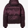 Vattentät, kort oversized skidjacka i burgundy