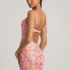 Velena Embellished Camisole Bodycon Miniklänning i rosa