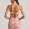 Velena Embellished Camisole Bodycon Miniklänning i rosa