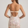 Velena miniklänning med utsmyckad camisole i ivory