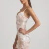 Velena miniklänning med utsmyckad camisole i ivory