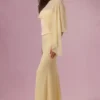 Velina Chiffon Cape i smörgul
