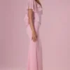Velina chiffongkappa i blushrosa
