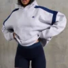 Överdimensionerad hoodie i bomullsfleece, melerad grå