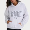 Överdimensionerad hoodie i mjuk bomullsfleece i gråmelerad