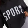 Överdimensionerad hoodie i mjuk bomullsfleece i svart