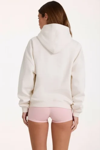Överdimensionerad hoodie med applikation i elfenben