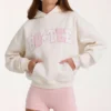Överdimensionerad hoodie med applikation i elfenben