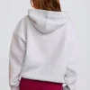 Överdimensionerad hoodie med applikation i grått