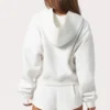 Överdimensionerad hoodie med dragkedja  i Milk