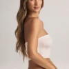 Verna Modal axelbandslös crop top i randigt mönster
