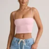 Verna Modal Strapless Crop Top i Baby Pink