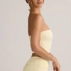 Verna Modal Strapless Crop Top i Buttercream Yellow