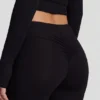 Vevina Modal Mid-Rise Flared Trousers i svart