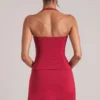 Vita Longline Halterneck Top  i Cherry Red