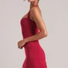 Vita Longline Halterneck Top  i Cherry Red