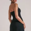 Vita Longline Halterneck Top  i svart