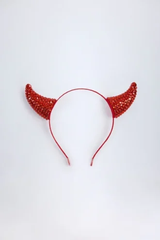 Vixena Devil Horns-hårband i eldröd