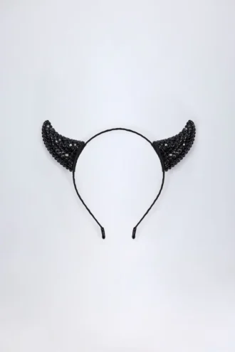 Vixena Devil Horns-hårband i svart