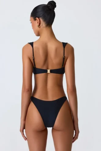 Volute Embellished Cheeky Bikinibyxor i svart