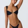 Volute Embellished Cheeky Bikinibyxor i svart