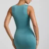 Zivanka Slinky Jersey Cut-Out Ruffle-Trim Miniklänning i havsgrönt