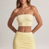 Zuri Modal Mid-Rise A-Line Kjolar i Lemon Sherbet