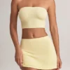 Zuri Modal Mid-Rise A-Line Kjolar i Lemon Sherbet